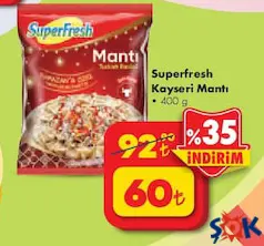 SUPERFRESH KAYSERİ MANTI 400 G
